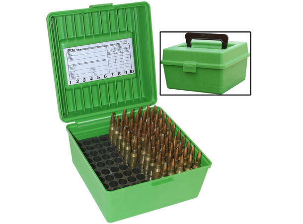 MTM Patronboks 100-skd Deluxe Large R-100, Patronboks fra 308-9,3x62 